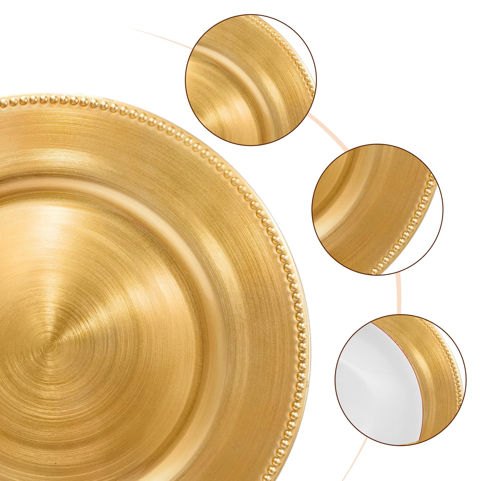 DaCakeWS durable plastic charger plate that looks premium yet lightweight