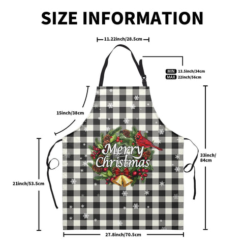 Dacawin Merry Christmas apron made of durable oxford fabric for longevity