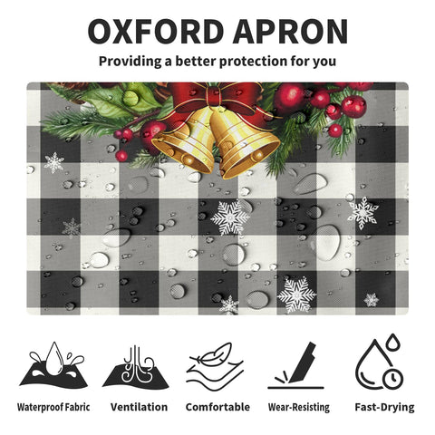Dacawin Merry Christmas apron ideal for kitchen BBQ and baking