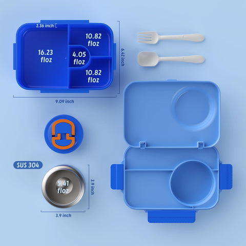 DaCool blue kids lunch box ideal for school and outings.