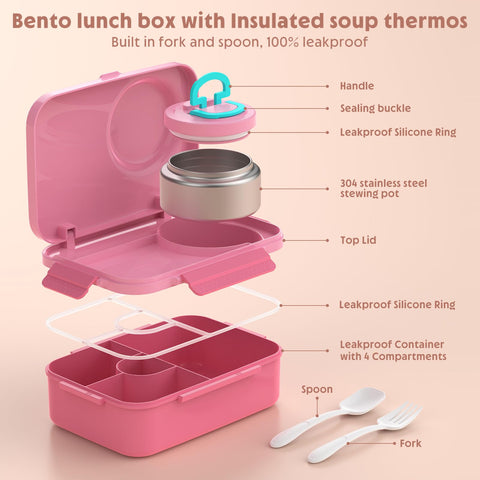 DaCool built-in thermo insulated jar keeps hot or cold meals.