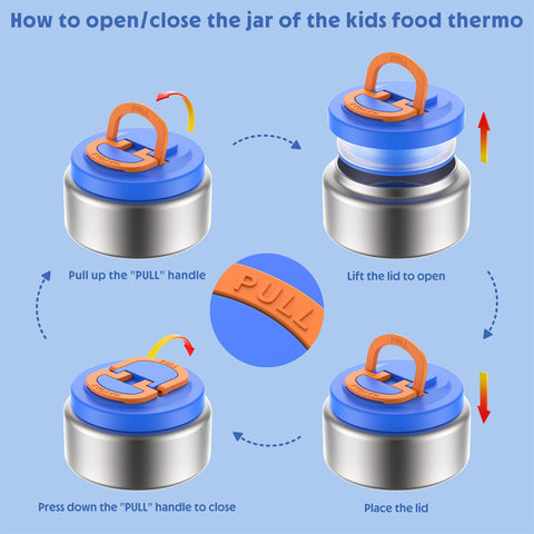 DaCool built-in 5 oz thermo jar preserves hot or cold meals.