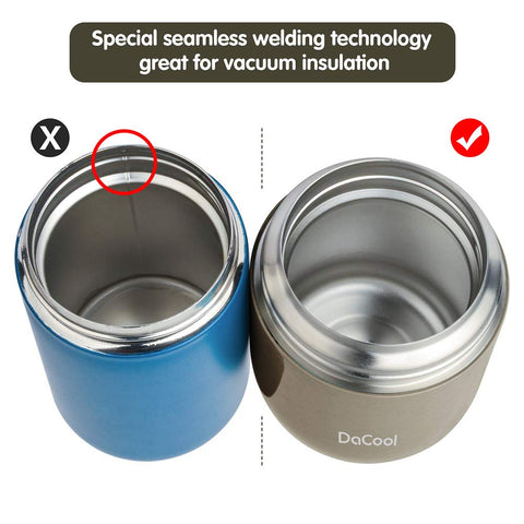 DaCool jar interior shows copper-coated insulation for consistent temperature.