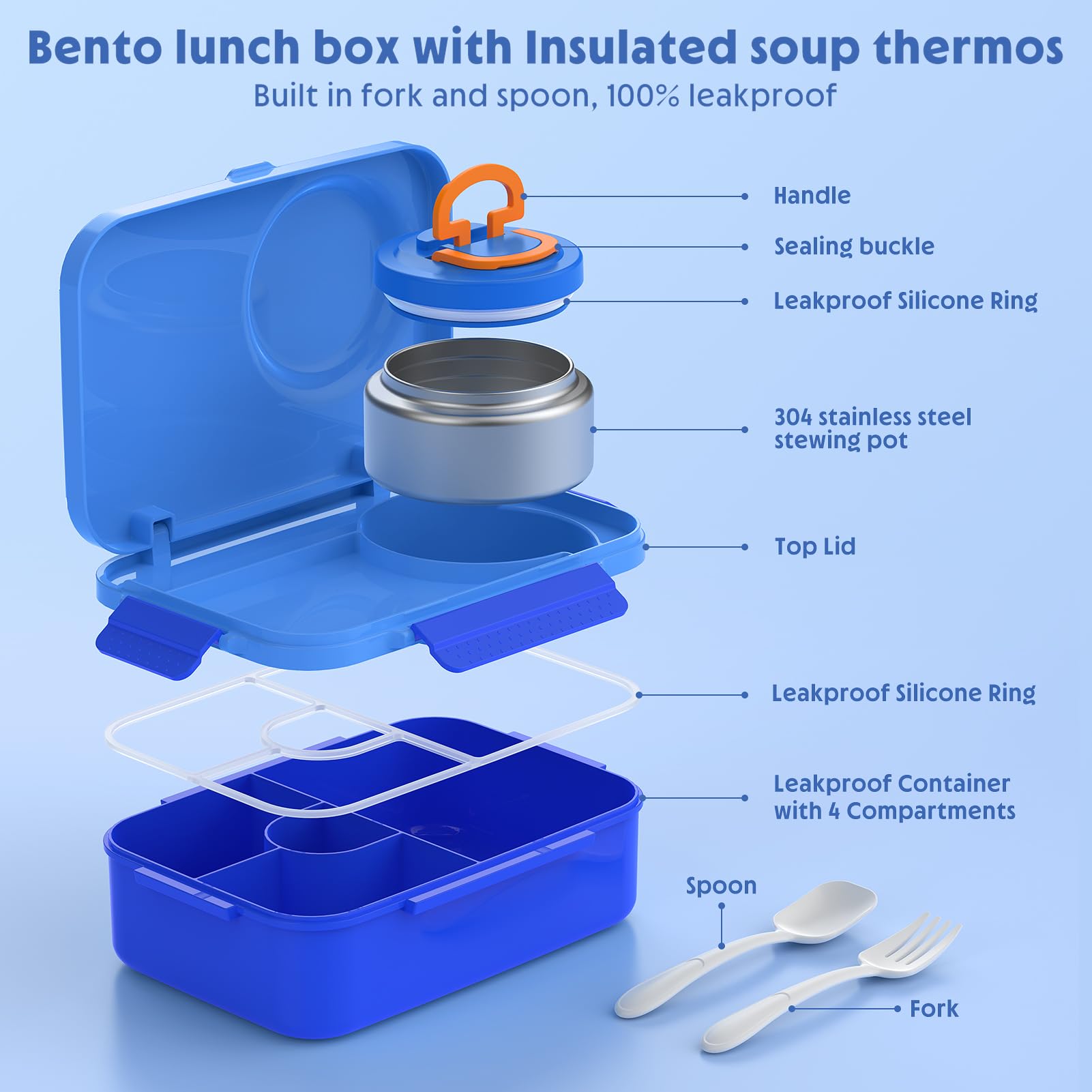 DaCool lunch box with easy-open handle for quick access.