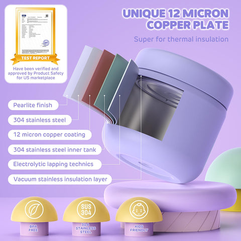 DaCool BPA-free stainless steel interior supports safe meals for kids