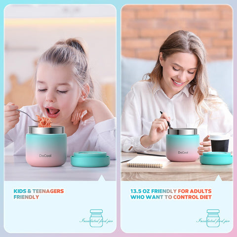 DaCool Kids Thermo leakproof cap prevents spills during travel and transport