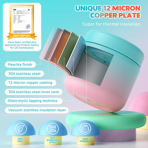 DaCool Kids Thermo wide mouth design facilitates easy filling and cleaning