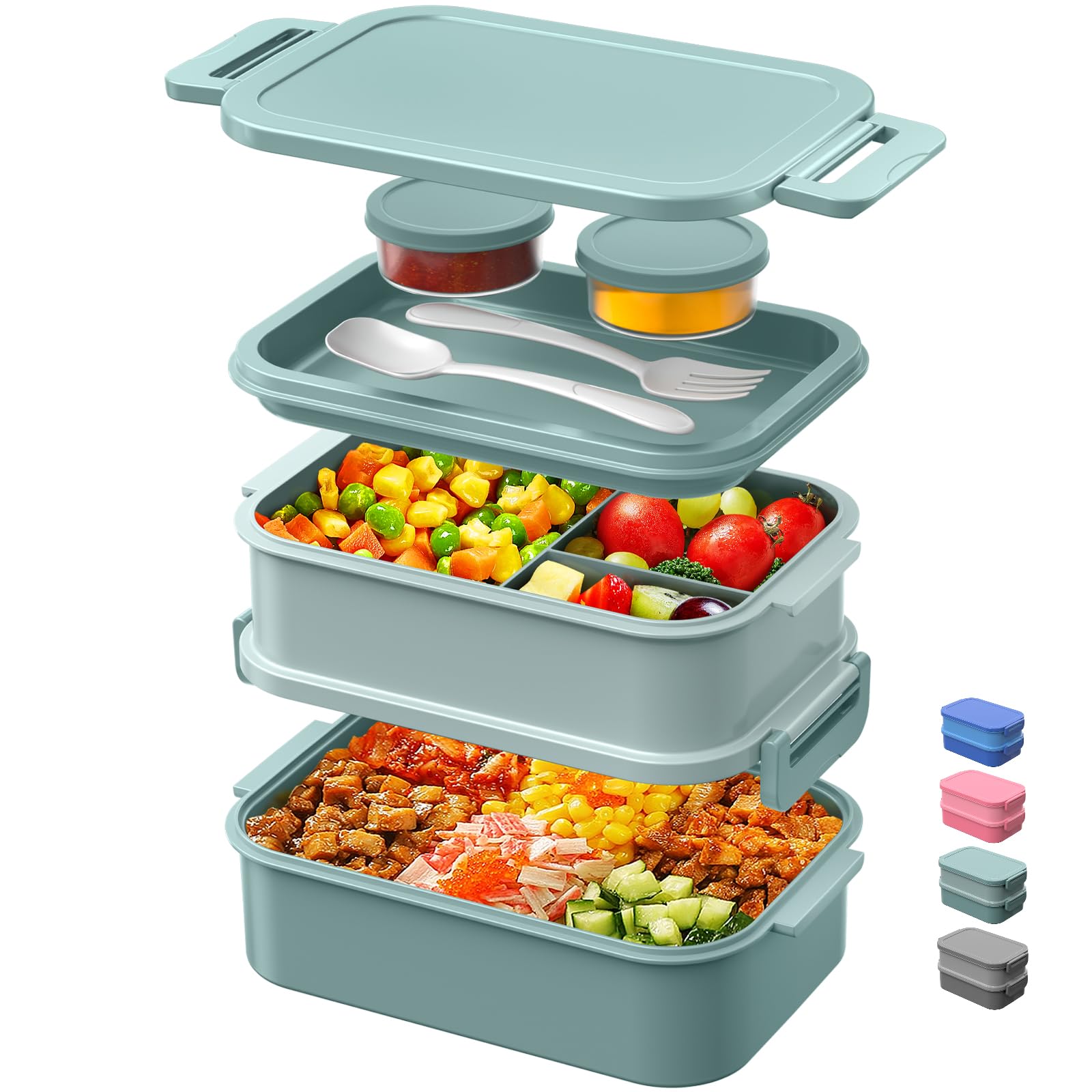 DaCool lunch box adults 74oz stackable three-layer design for balanced meals at work