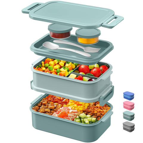 DaCool lunch box adults 74oz stackable three-layer design for balanced meals at work