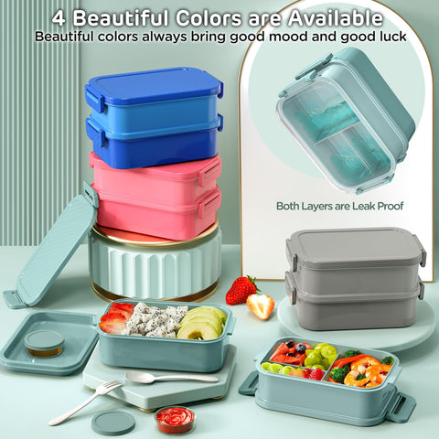 DaCool lunch box double layer seal prevents leaks and keeps foods fresh