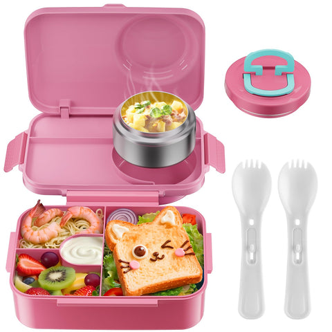 DaCool rose-pink exterior lunch box ideal for school meals.