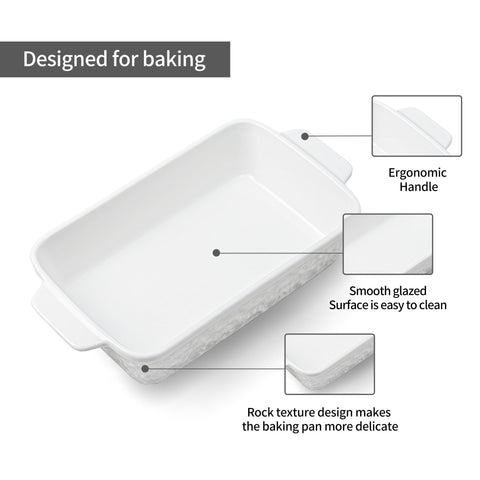 Dafuceramic casserole set with stackable design saves pantry space