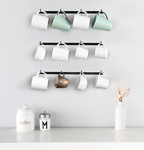 Dahey mug rack close-up showing four hooks per panel.
