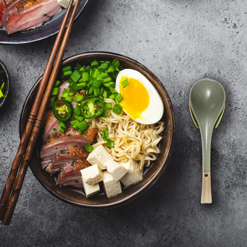 DAHO GOMSU ramen spoon supports generous soup portions