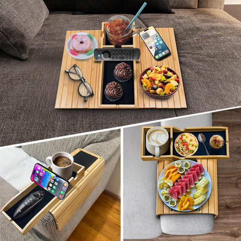 Daily Favorites Bamboo Arm Tray foldable design for compact storage