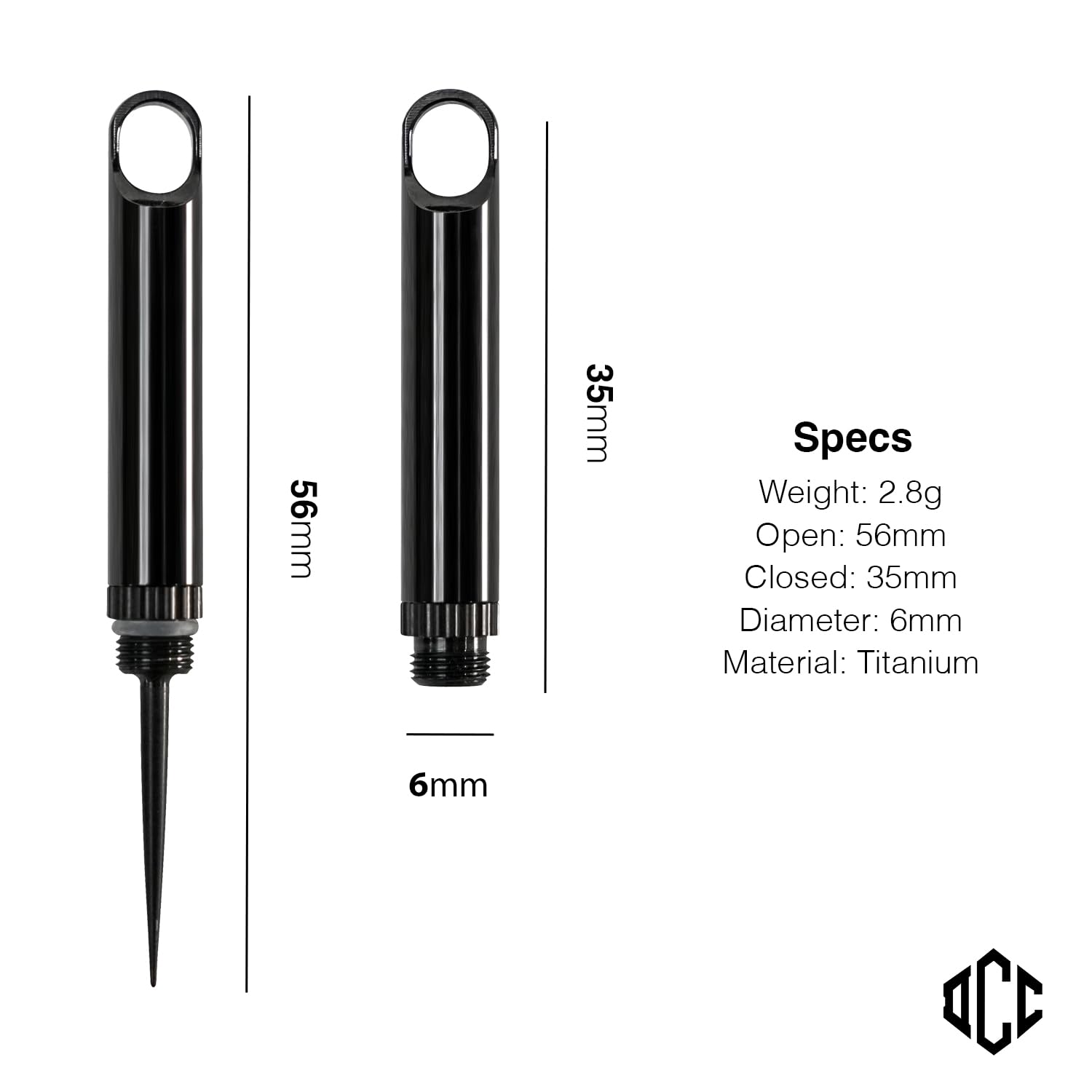 DAILYCARRYCO TiPick black finish adds premium look with portable convenience.