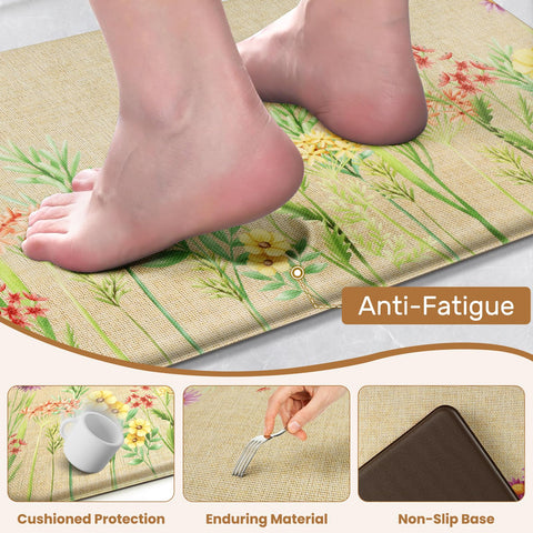 DailyCuddles anti-fatigue foam mat supports feet during long tasks