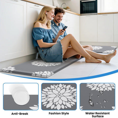 DailyCuddles kitchen-laundry-door grey mat in natural home setting.