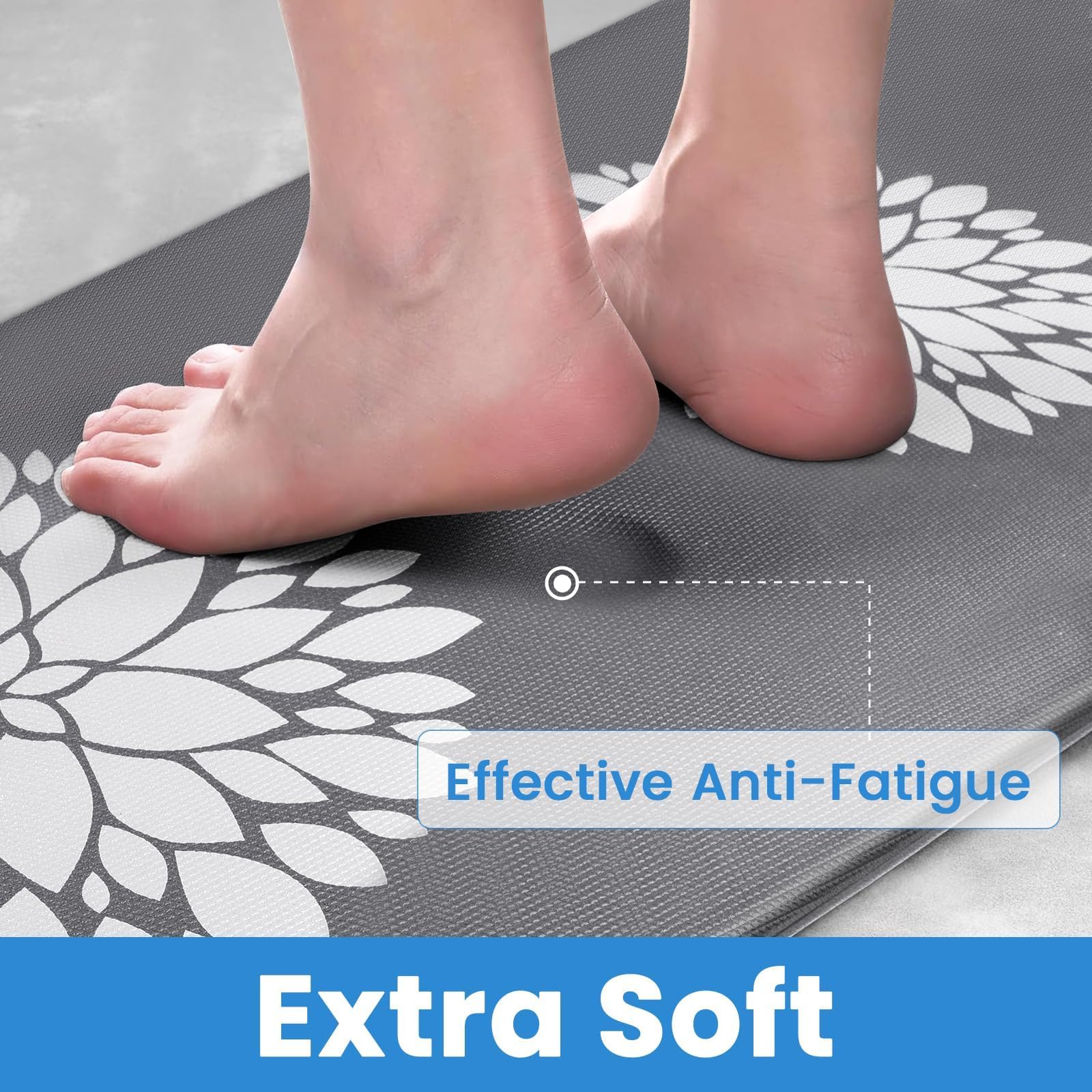 DailyCuddles soft cushioned foam grey for long standing comfort.