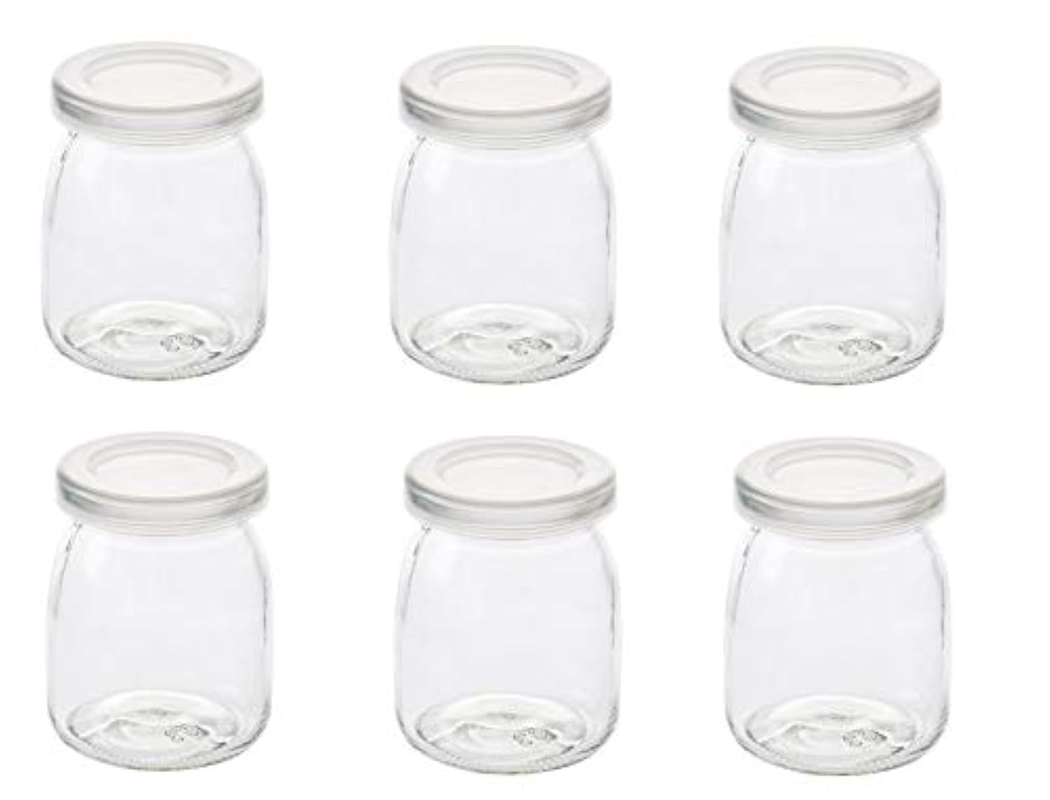 Dailydanny yogurt pudding jars six-pack in clear glass for versatile storage