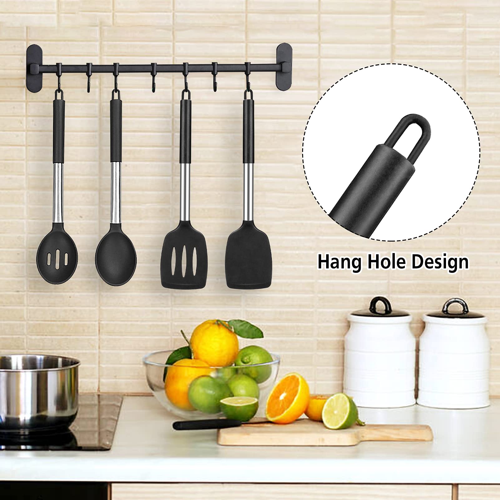 DaiRen Kitchen utensils resist heat up to 446°F for high-heat cooking.