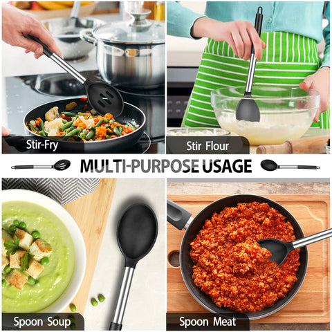 DaiRen Kitchen nonstick silicone utensils resist staining and make sautéing easy.