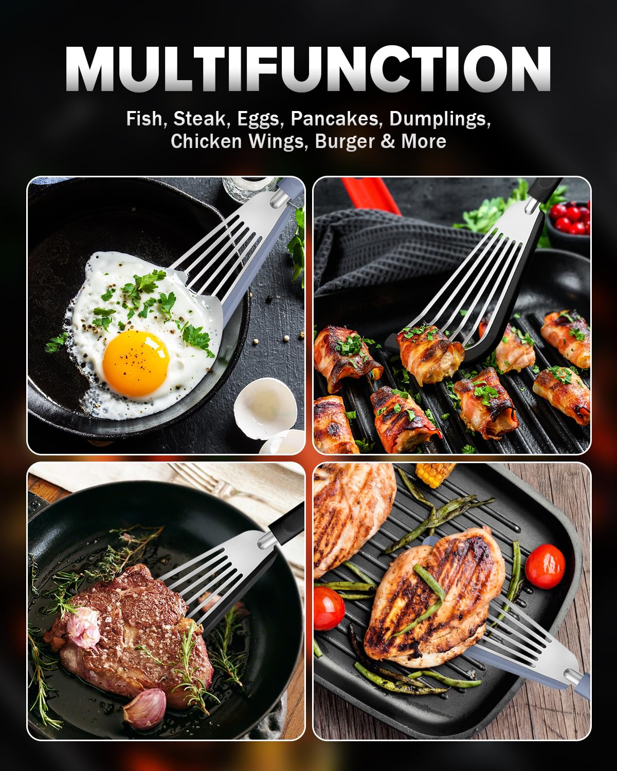 DaiRen Kitchen шпатула за яйца, прецизно обръщане без надраскване
