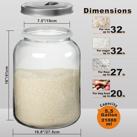 Daitouge tall 41 cm jar ideal for kitchen and laundry storage