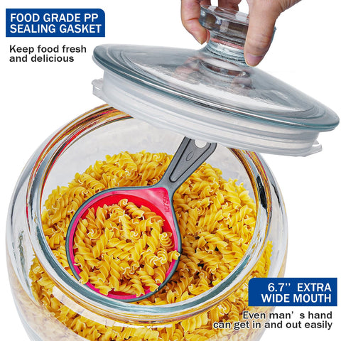 Daitouge glass jar with thick walls adds durability on countertops.