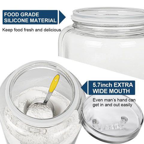 Daitouge sugar and flour storage jar keeps staples organized and dust-free.
