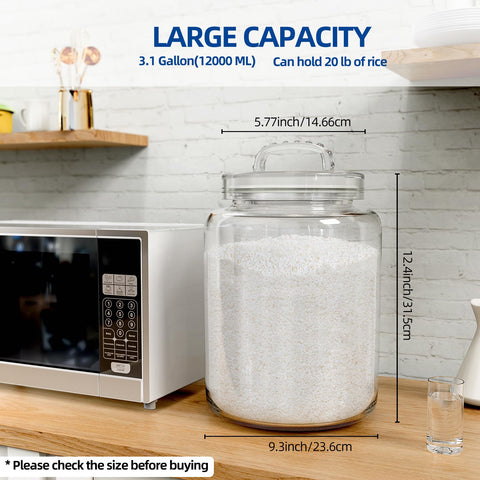 Daitouge wide-mouth glass jar with handle lid enables quick filling and secure sealing.