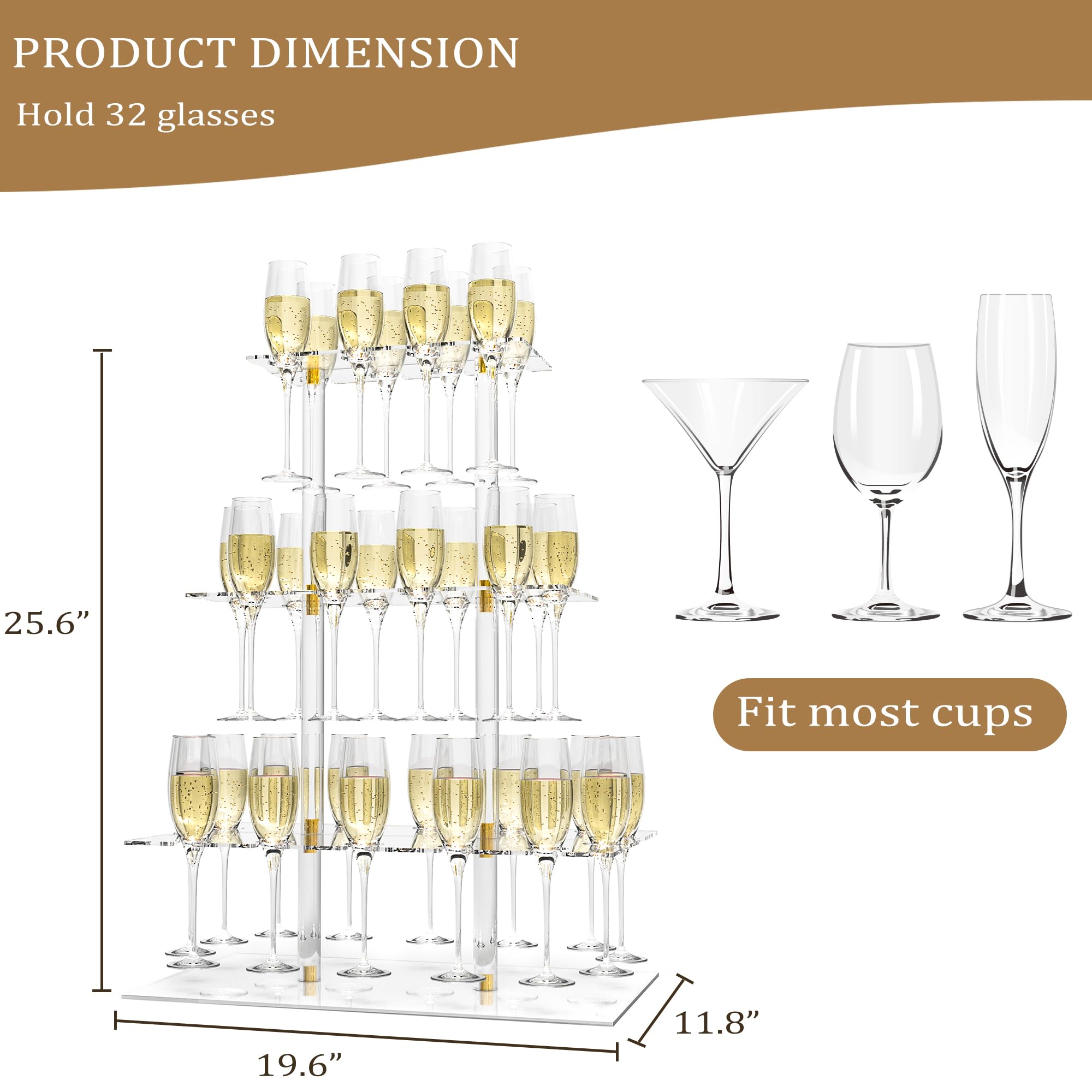 DaJi-U Cocktail Tree Stand demonstrates three tiers for stylishly arranging drinks.