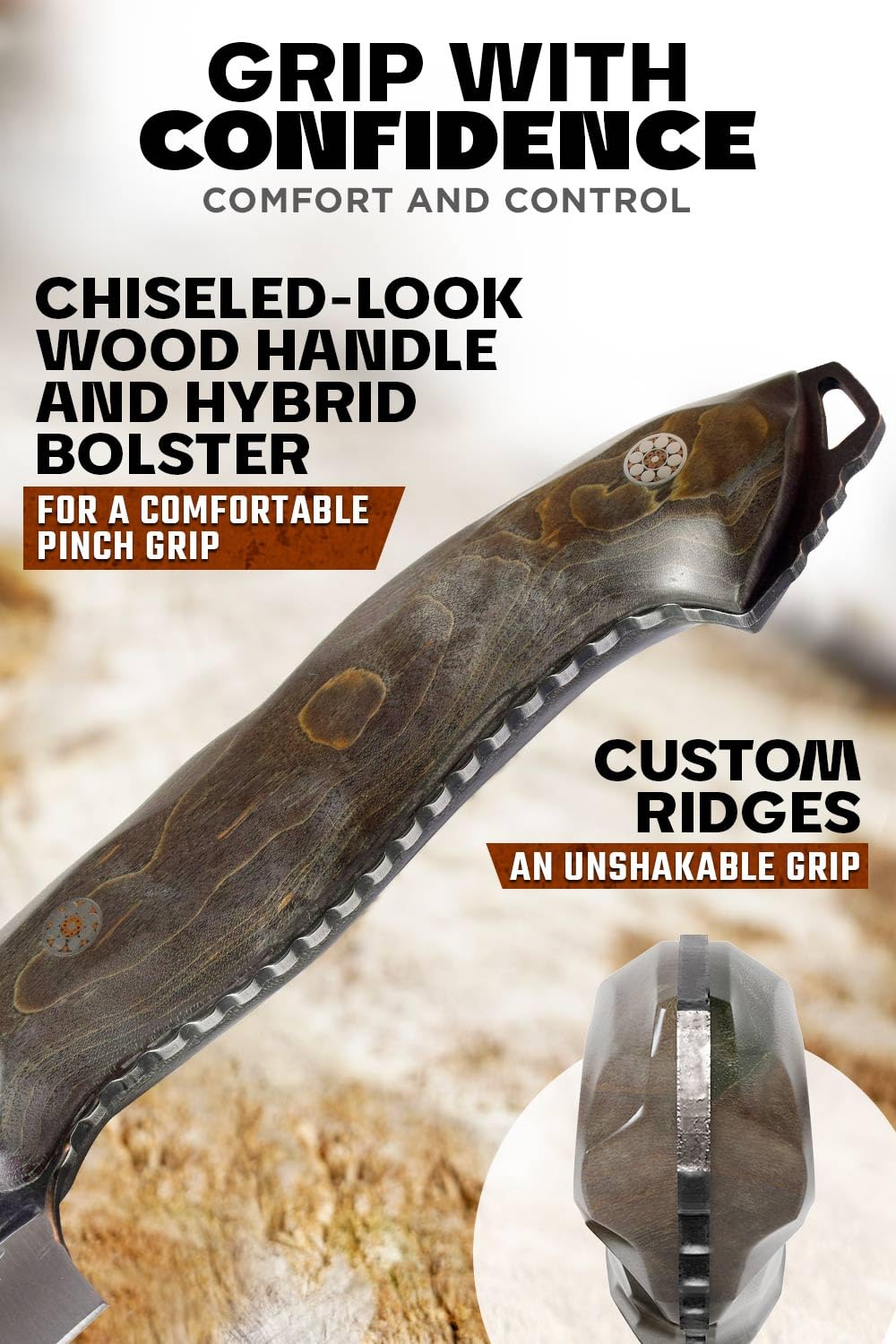 Dalstrong Barbarian knife with titanium coating resists corrosion