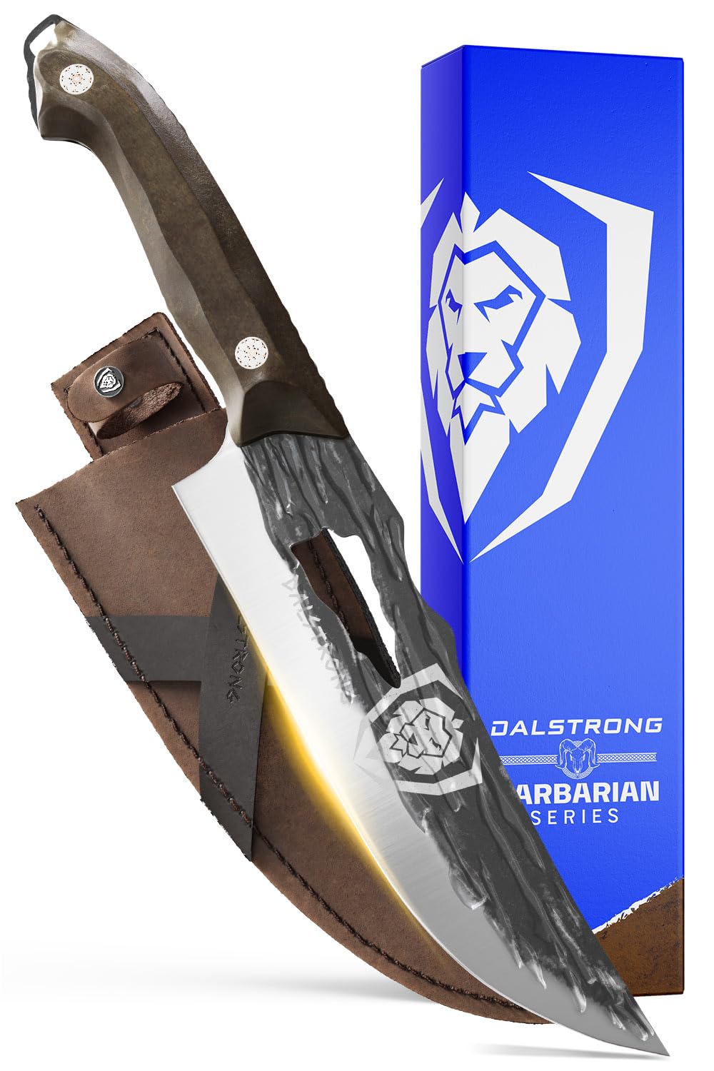 Dalstrong Barbarian 8-inch chef knife blade close-up for precise slicing
