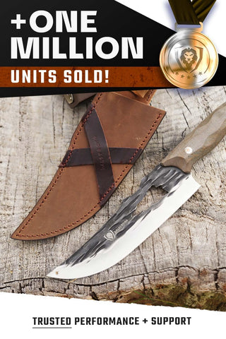 Dalstrong Barbarian knife on cutting board showing edge readiness