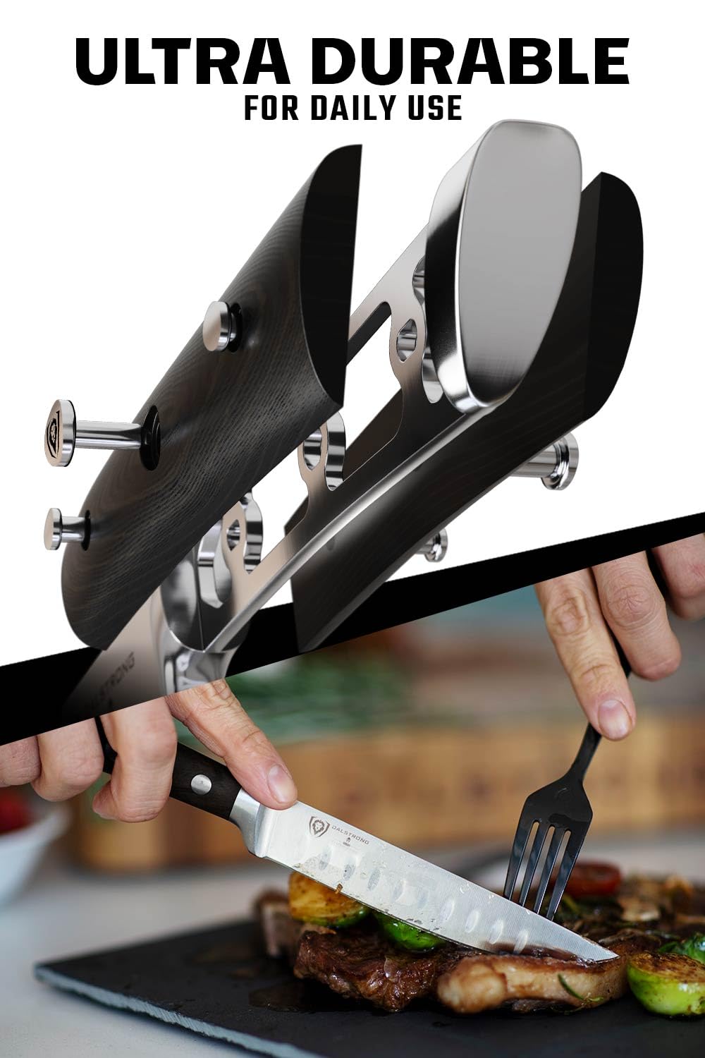 Dalstrong Gladiator Elite knife sheath for safe, organized storage.