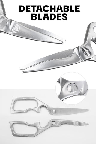 Dalstrong heavy-duty kitchen scissors provide a strong grip for tough tasks.
