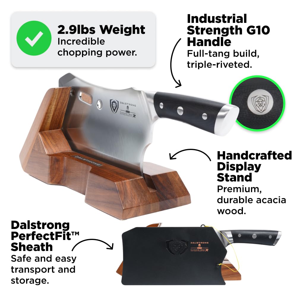 Dalstrong 60HRC steel blade highlights toughness and razor edge