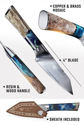 Edge bevel of 8-12 degrees per side on Dalstrong Valhalla paring knife
