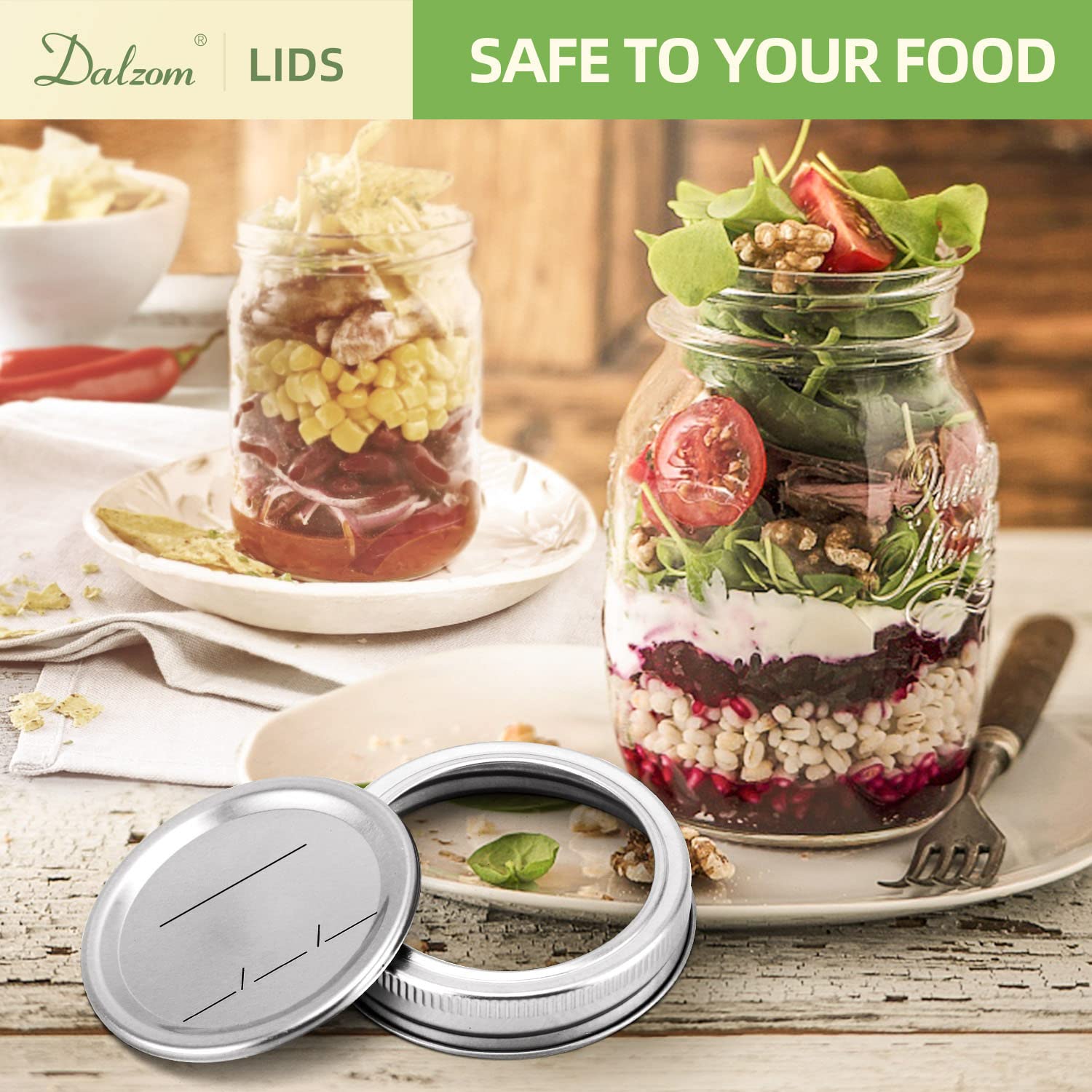 Dalzom 48-piece set ready for jams, fruits, and other canning tasks
