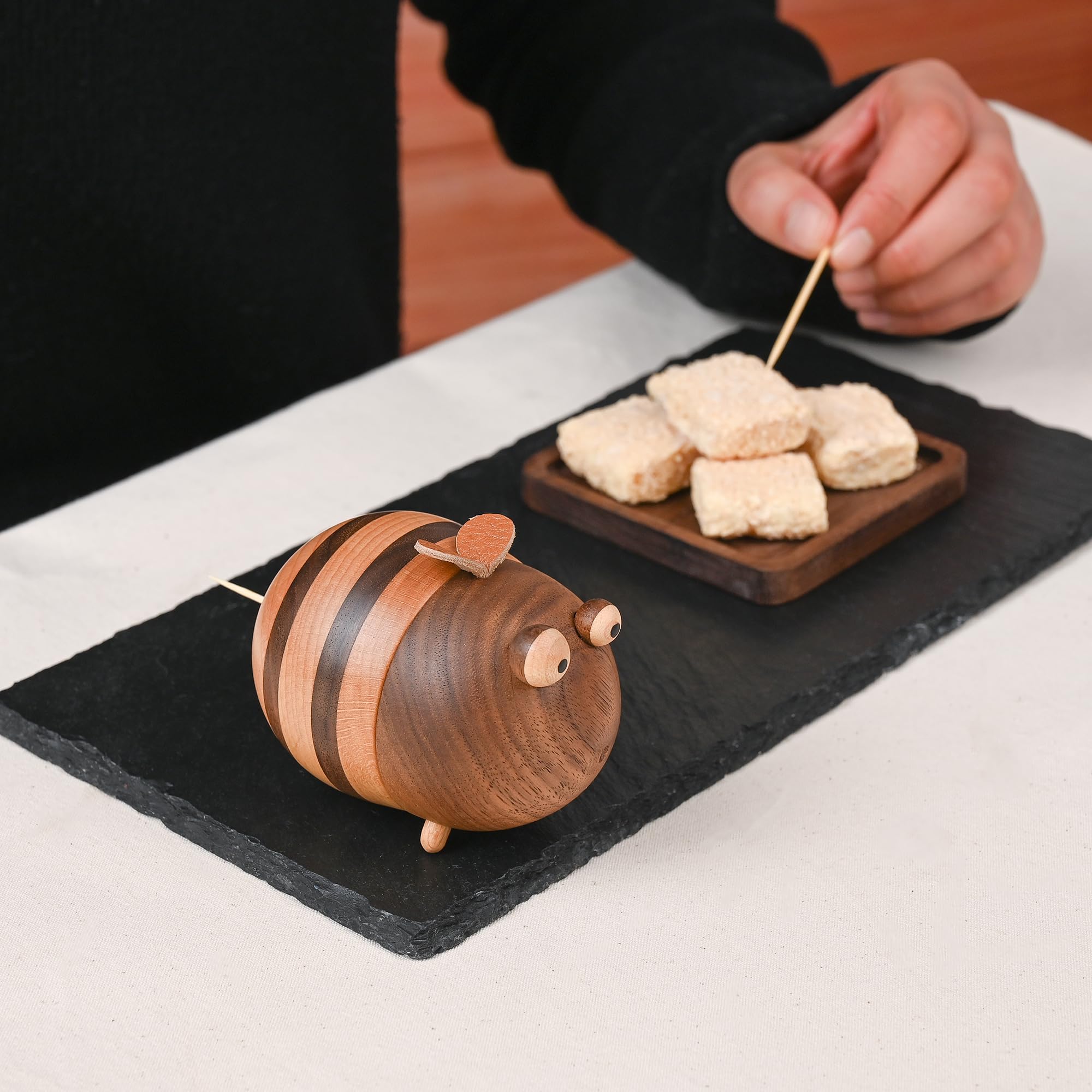 Damuzhi Boho kitchen decor bee adds playful ambiance for entertaining.