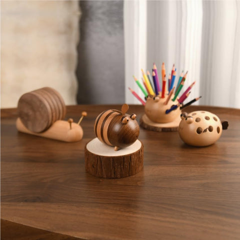 Damuzhi Wooden dispenser in North American black walnut texture.