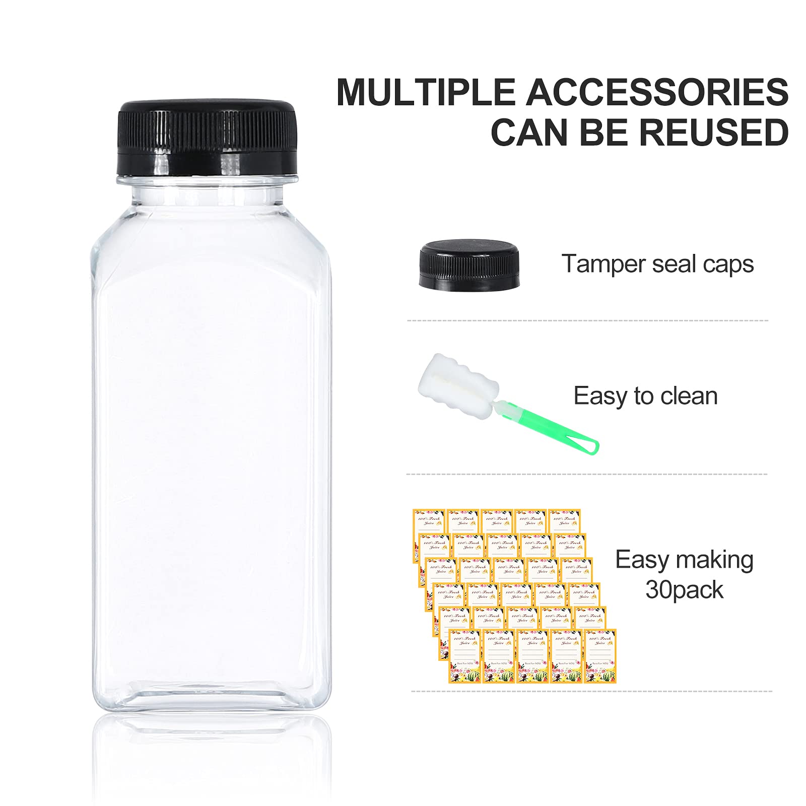 DANALLAN crystal-clear bottles keep contents visible and organized