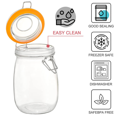 DANALLAN jar lids closed showing airtight seal for spill prevention.