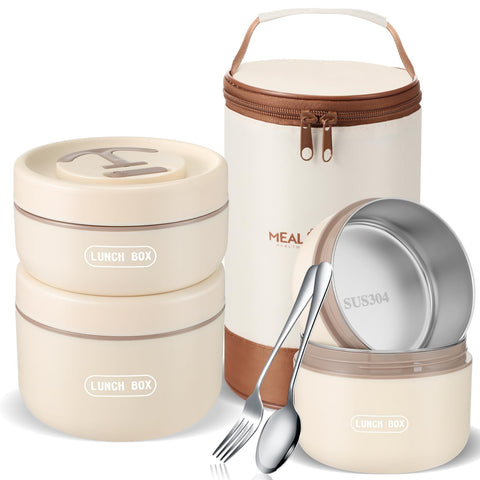 Dandat 7in1 portable lunch box with separate compartments keeps meals organized.