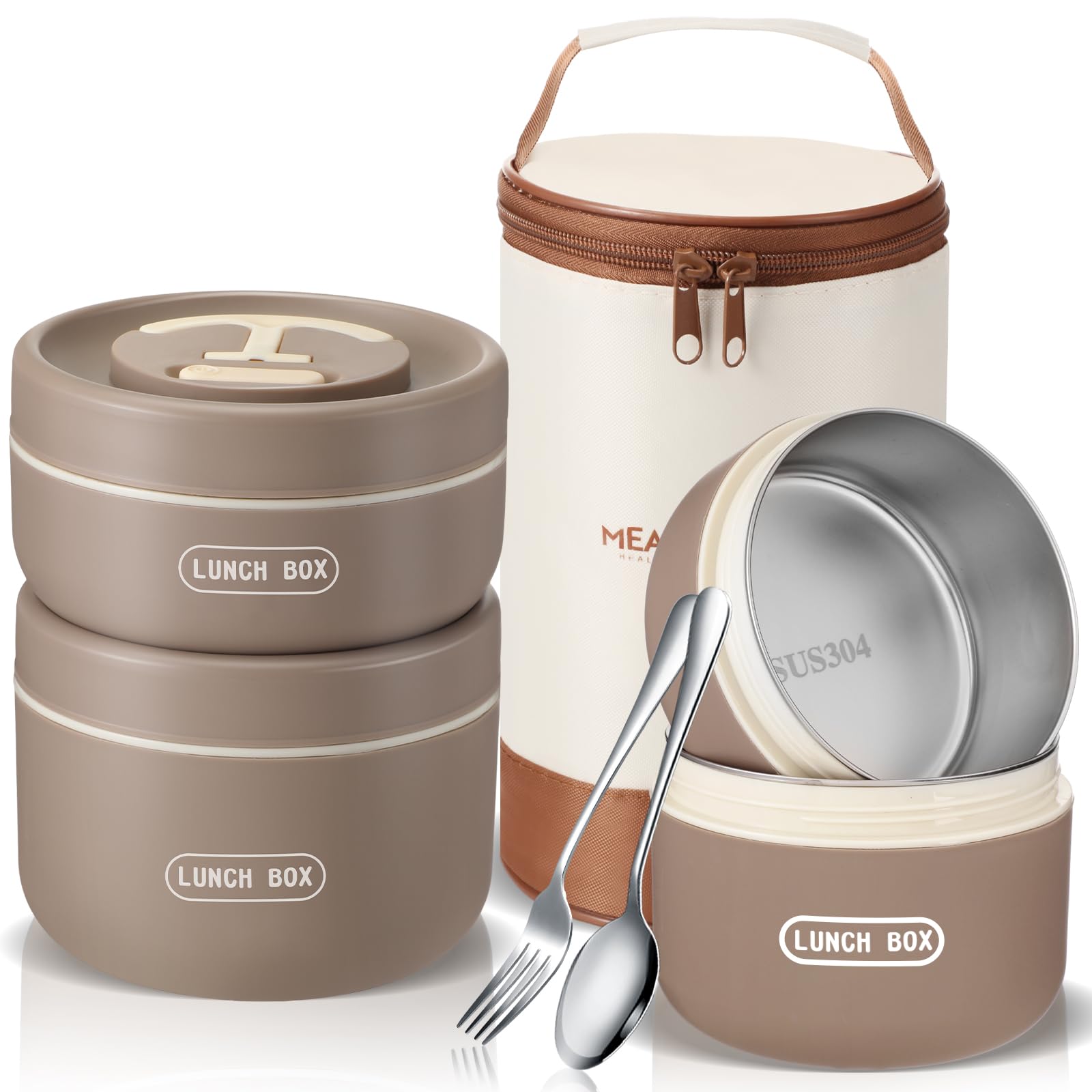 Dandat seven-in-one bento set laid out for organized on-the-go meals.