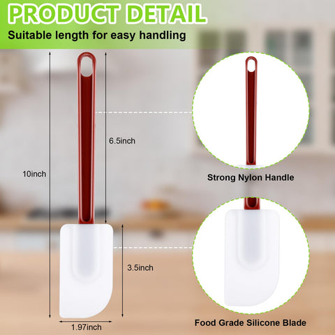 Dandat spatula with deep red head, 10-inch, blue? (ensure color remains consistent) deep red mention included.