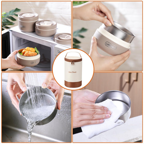 Dandat stainless steel spoon included with the set.