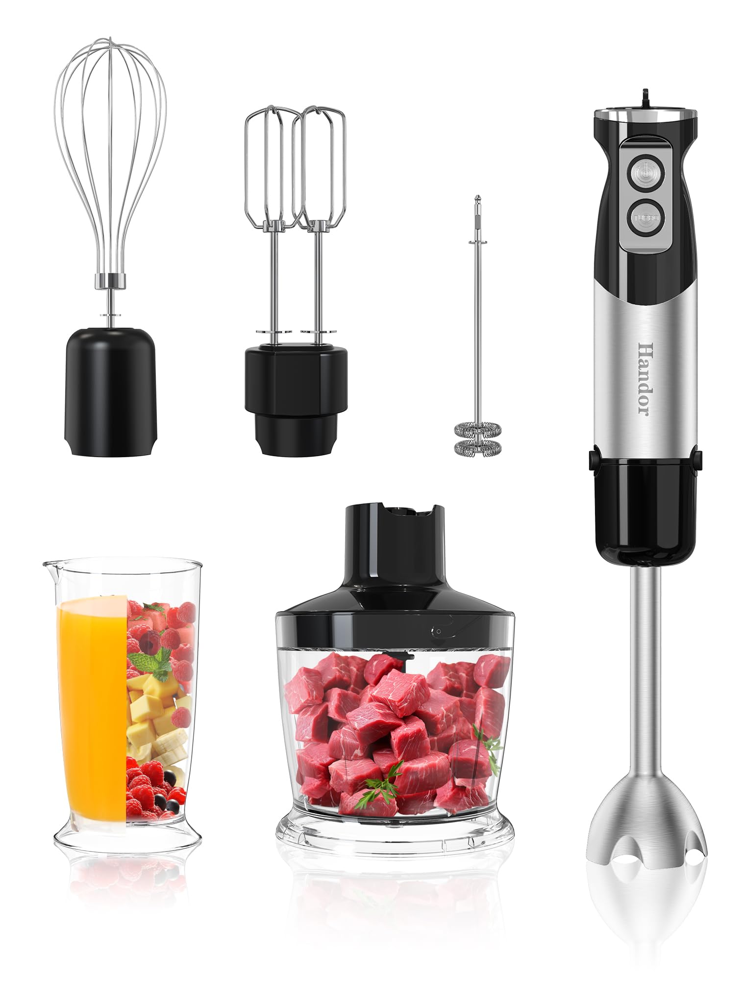 Danett 1000W immersion blender in action for silky soups.
