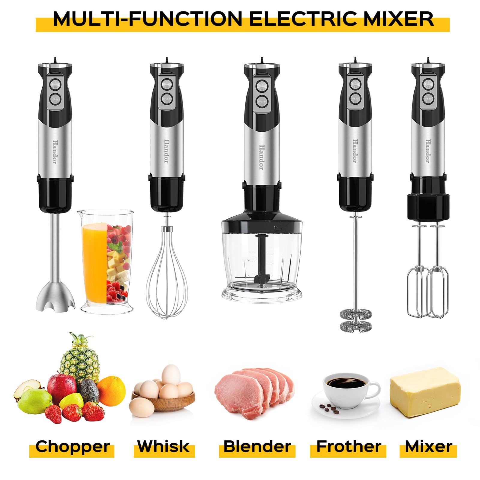 Danett 500ml chopper bowl for quick chopping of nuts and vegetables.